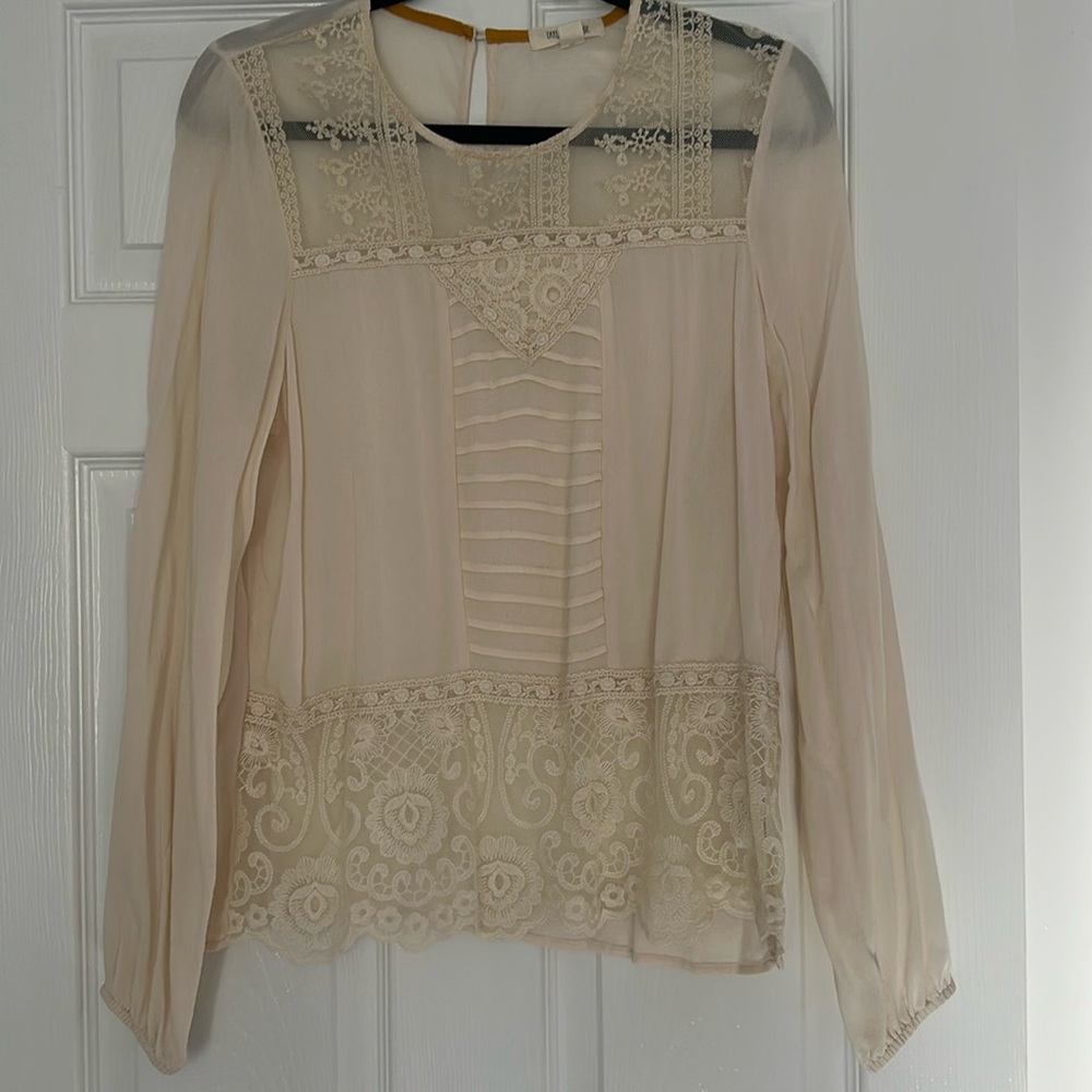 Taylor+Sage Crochet Lace Blouse - M